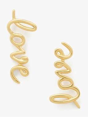 kate spade Gold Say Yes Love Earrings